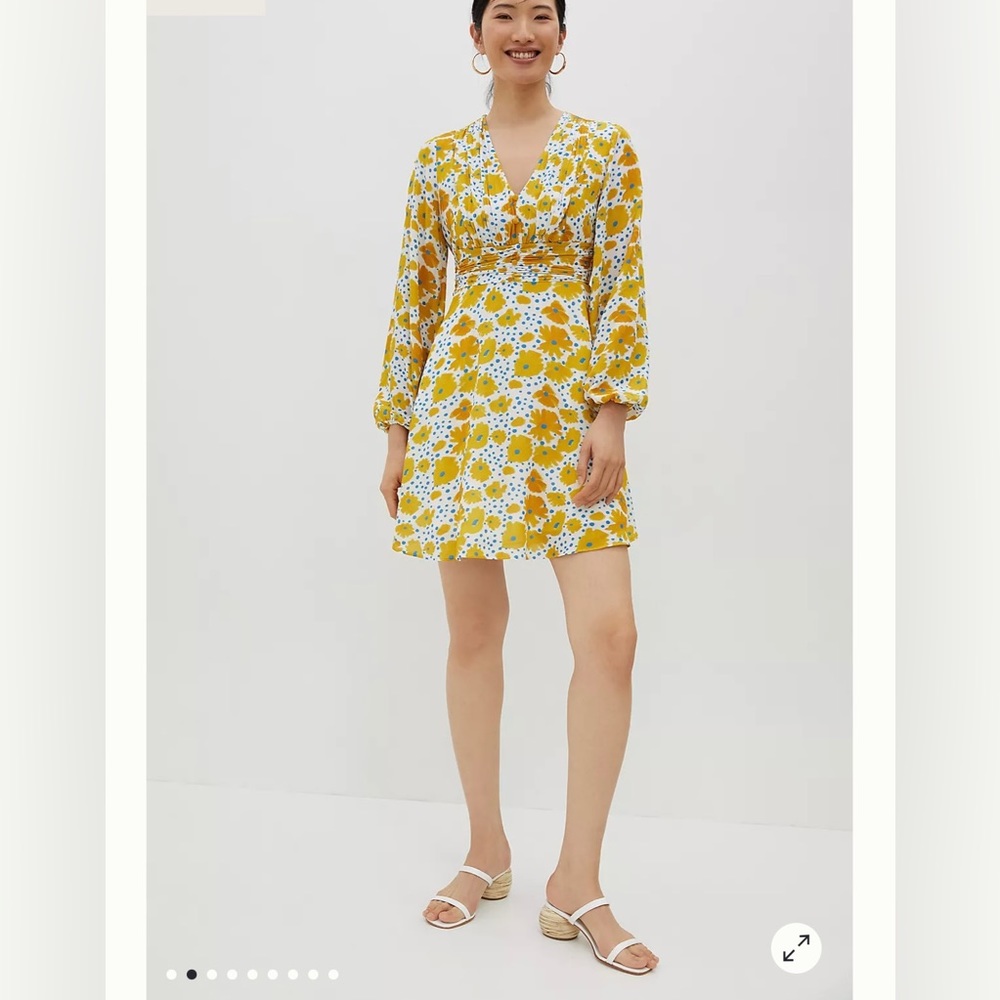 Vera for Anthropologie buttercup mini dress